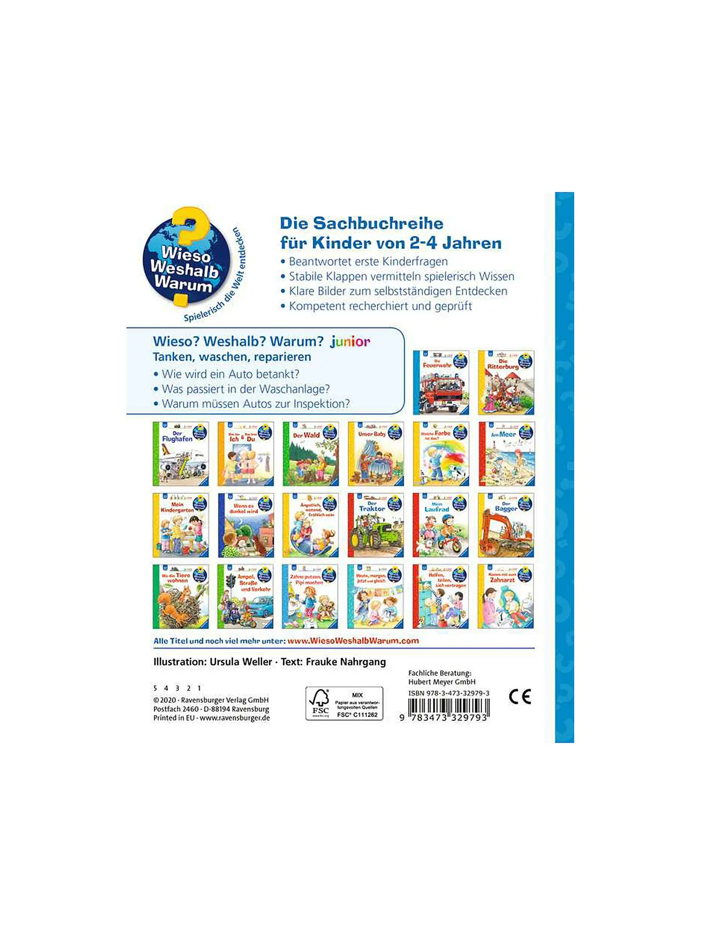 RAVENSBURGER | Buch - Wieso Weshalb Warum Junior - Tanken, waschen, reparieren | 
